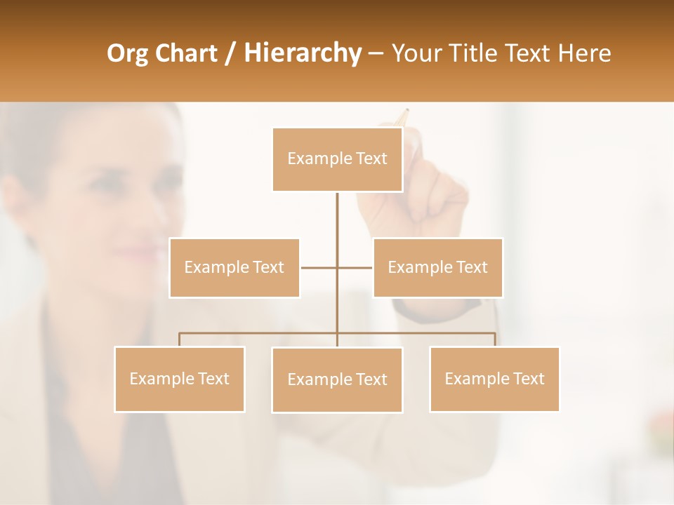 A Woman Writing On A Board With A Marker PowerPoint Template