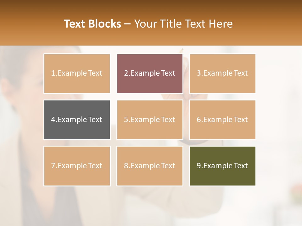 A Woman Writing On A Board With A Marker PowerPoint Template