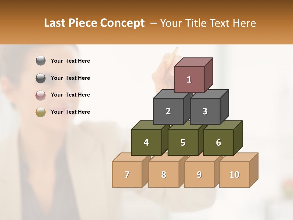 A Woman Writing On A Board With A Marker PowerPoint Template