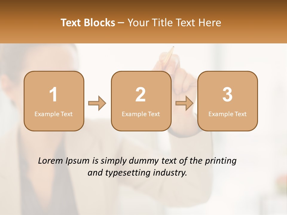 A Woman Writing On A Board With A Marker PowerPoint Template