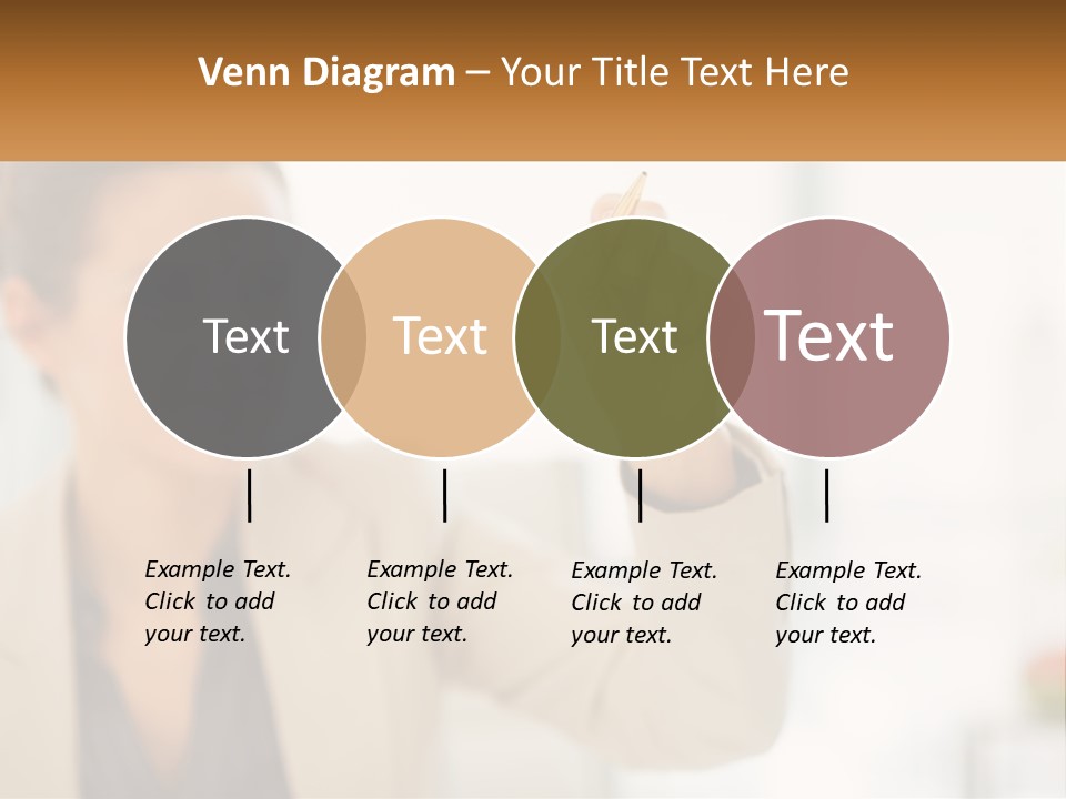 A Woman Writing On A Board With A Marker PowerPoint Template