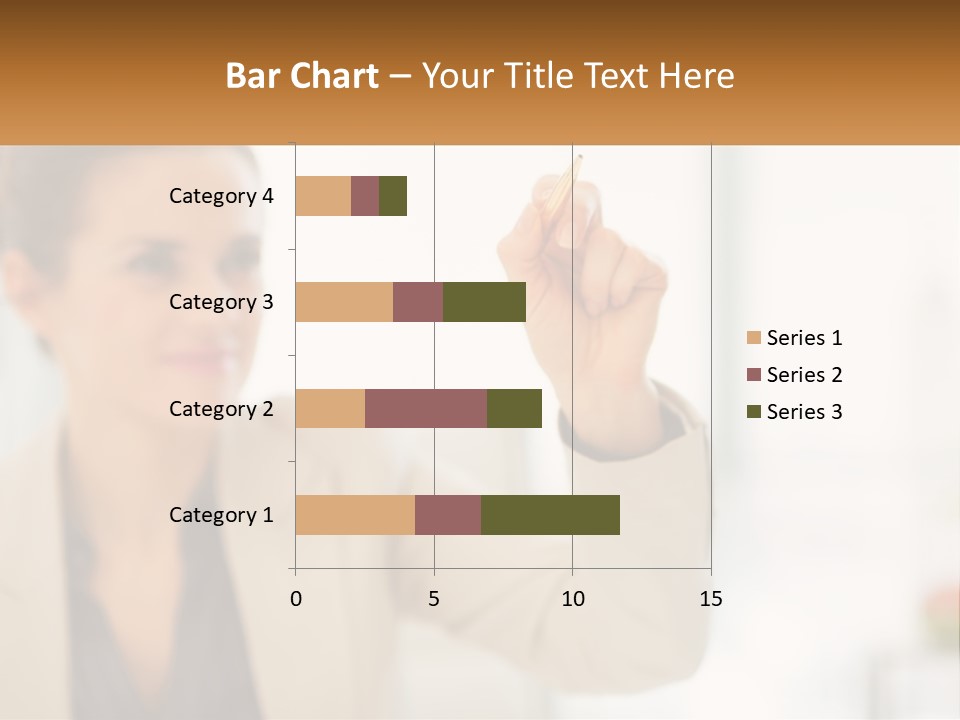 A Woman Writing On A Board With A Marker PowerPoint Template