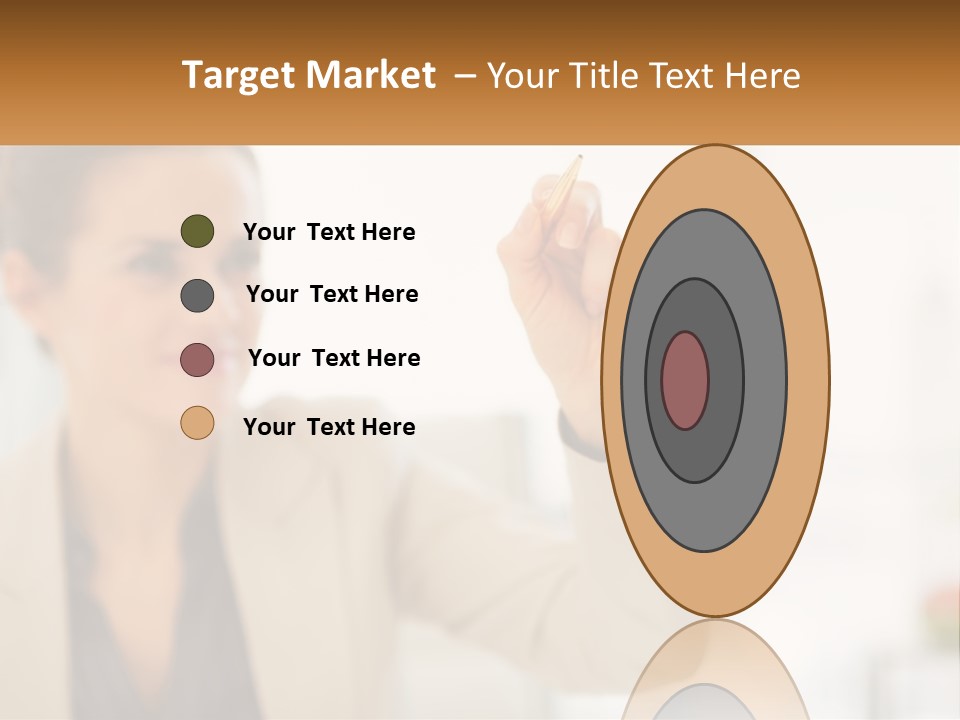 A Woman Writing On A Board With A Marker PowerPoint Template