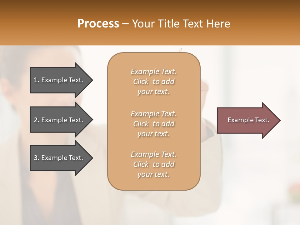 A Woman Writing On A Board With A Marker PowerPoint Template