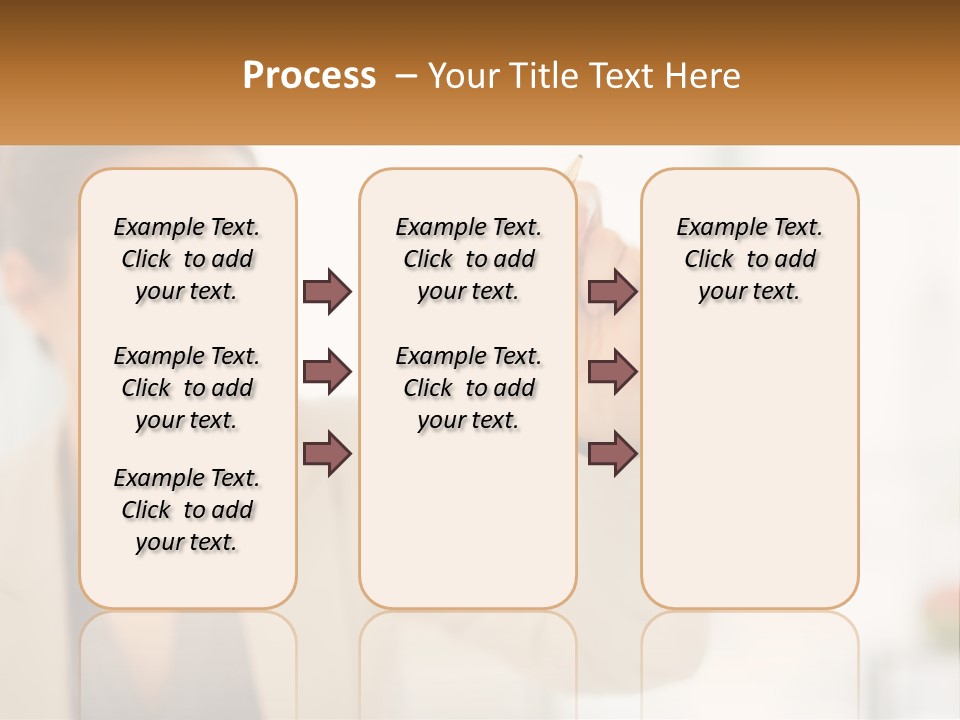 A Woman Writing On A Board With A Marker PowerPoint Template