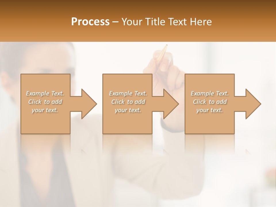 A Woman Writing On A Board With A Marker PowerPoint Template