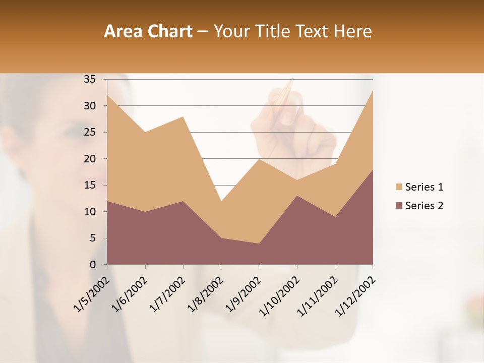 A Woman Writing On A Board With A Marker PowerPoint Template