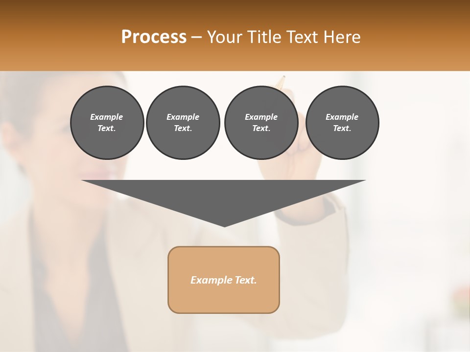 A Woman Writing On A Board With A Marker PowerPoint Template