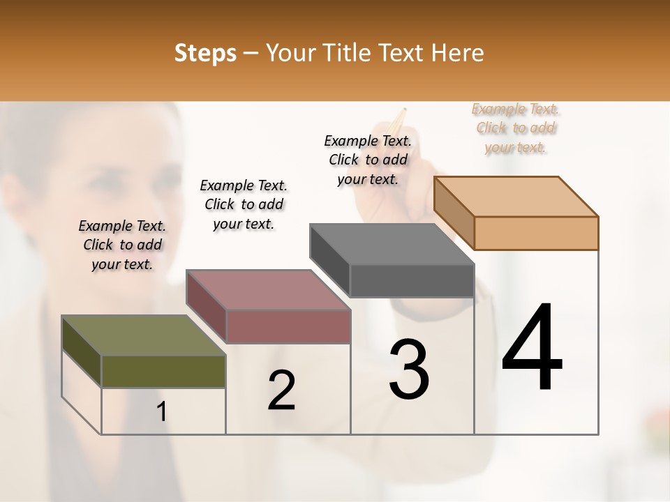 A Woman Writing On A Board With A Marker PowerPoint Template