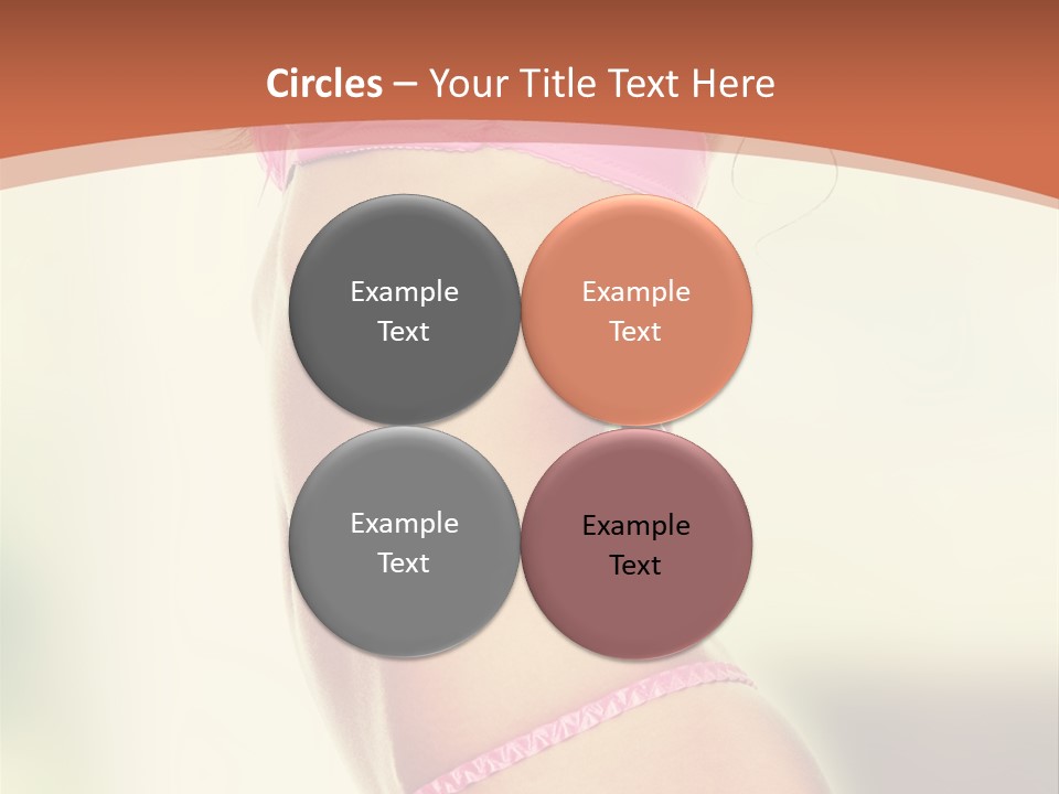 A Beautiful Woman In A Pink Bikini Posing For The Camera PowerPoint Template