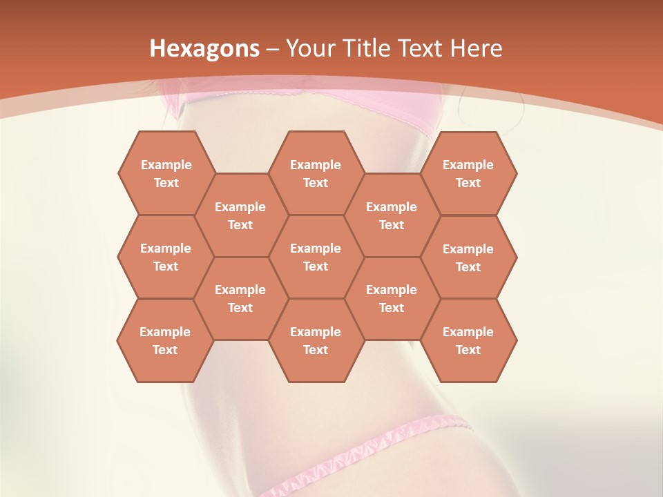 A Beautiful Woman In A Pink Bikini Posing For The Camera PowerPoint Template