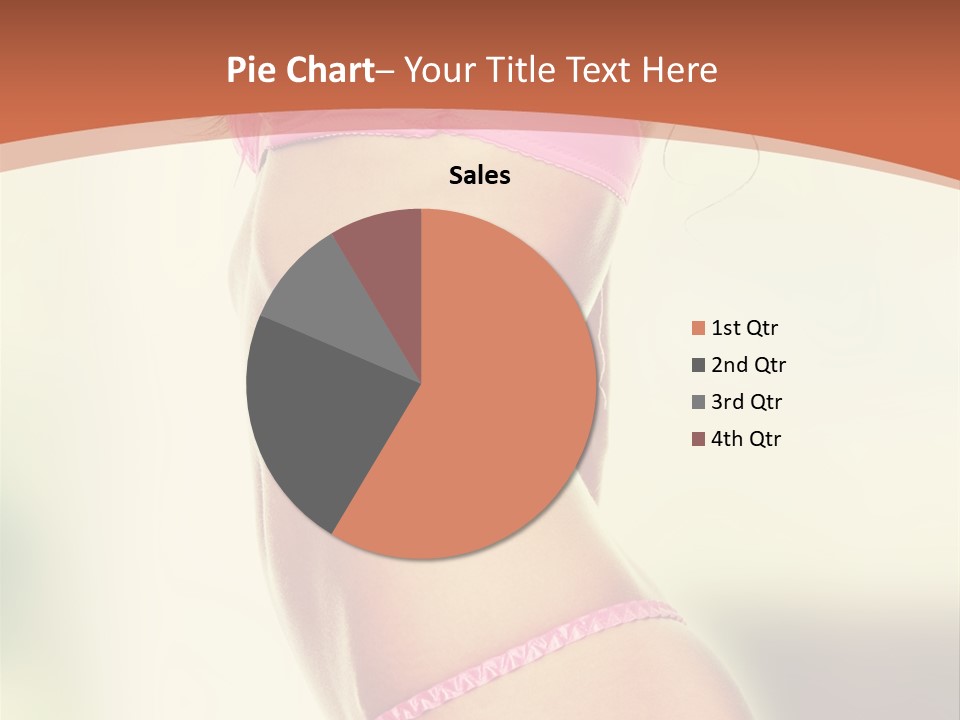 A Beautiful Woman In A Pink Bikini Posing For The Camera PowerPoint Template