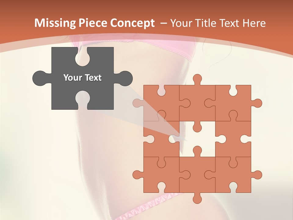 A Beautiful Woman In A Pink Bikini Posing For The Camera PowerPoint Template