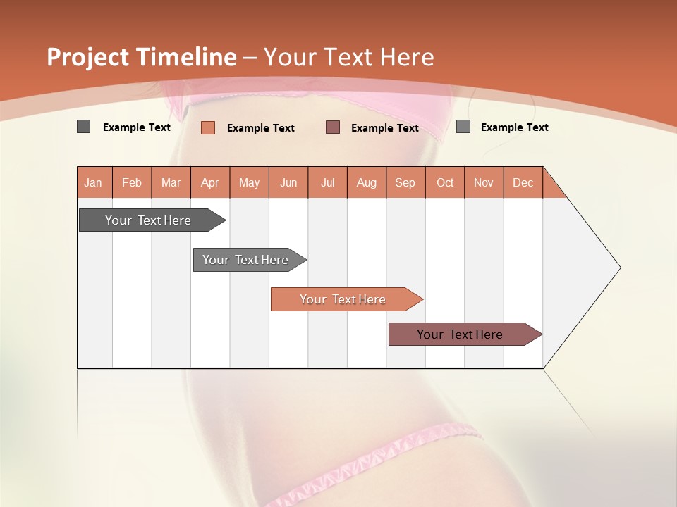 A Beautiful Woman In A Pink Bikini Posing For The Camera PowerPoint Template