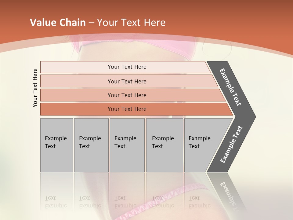 A Beautiful Woman In A Pink Bikini Posing For The Camera PowerPoint Template