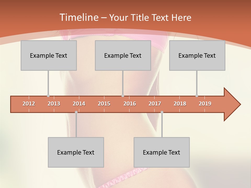 A Beautiful Woman In A Pink Bikini Posing For The Camera PowerPoint Template