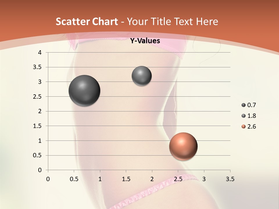 A Beautiful Woman In A Pink Bikini Posing For The Camera PowerPoint Template