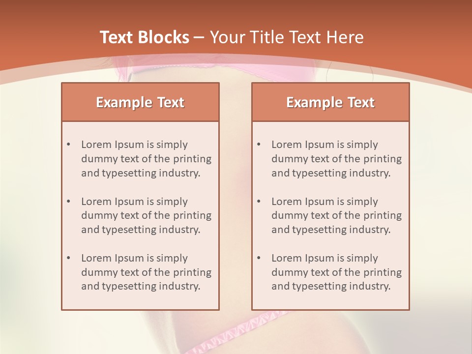 A Beautiful Woman In A Pink Bikini Posing For The Camera PowerPoint Template