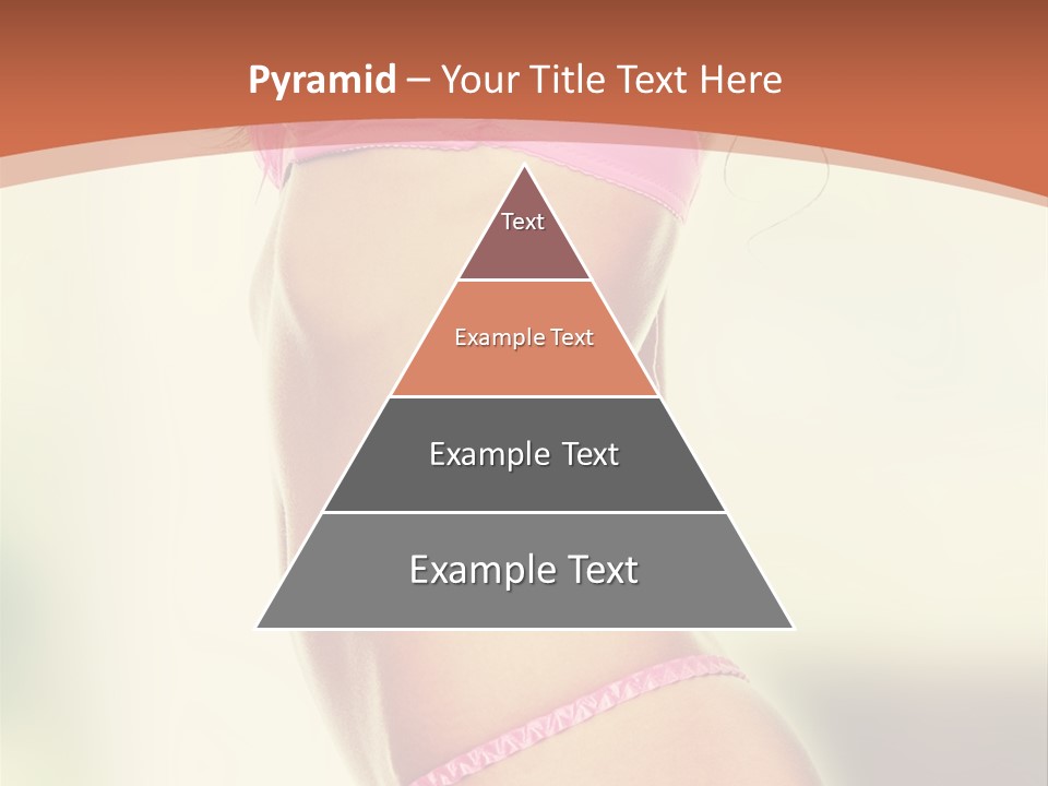 A Beautiful Woman In A Pink Bikini Posing For The Camera PowerPoint Template