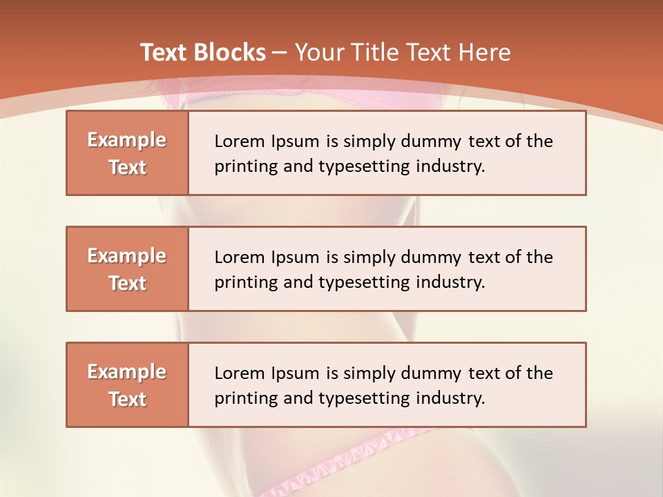 A Beautiful Woman In A Pink Bikini Posing For The Camera PowerPoint Template