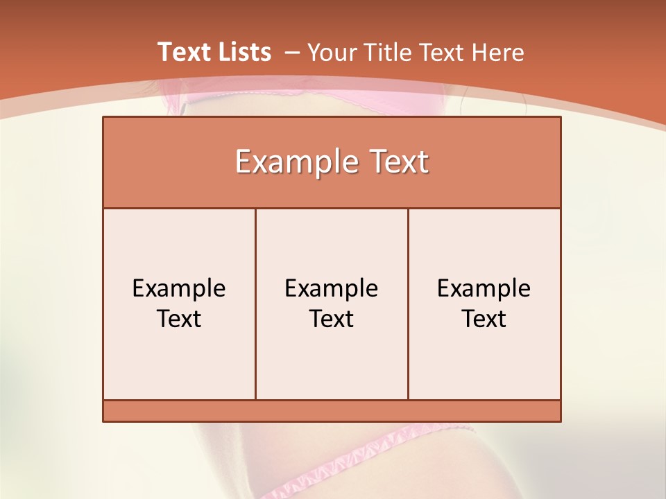 A Beautiful Woman In A Pink Bikini Posing For The Camera PowerPoint Template