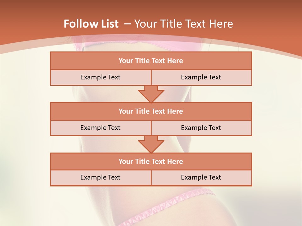 A Beautiful Woman In A Pink Bikini Posing For The Camera PowerPoint Template