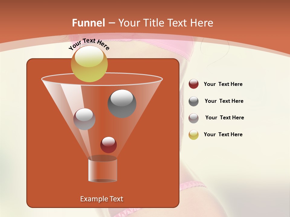 A Beautiful Woman In A Pink Bikini Posing For The Camera PowerPoint Template