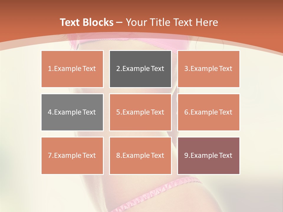 A Beautiful Woman In A Pink Bikini Posing For The Camera PowerPoint Template