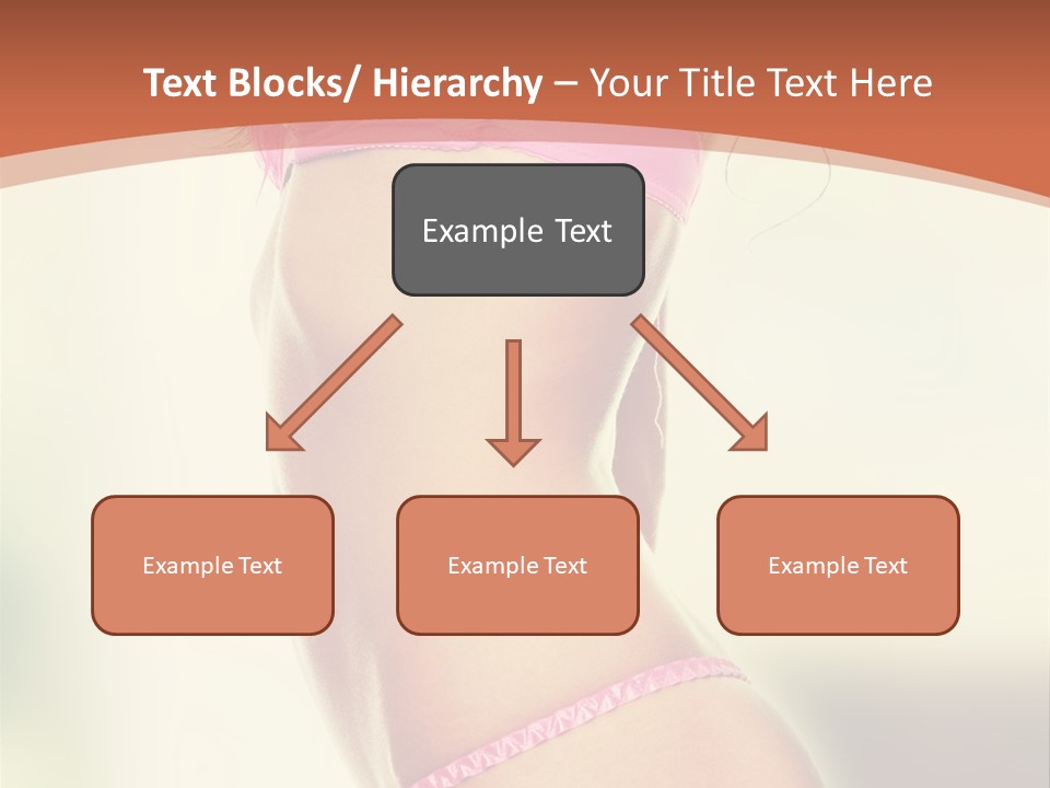 A Beautiful Woman In A Pink Bikini Posing For The Camera PowerPoint Template