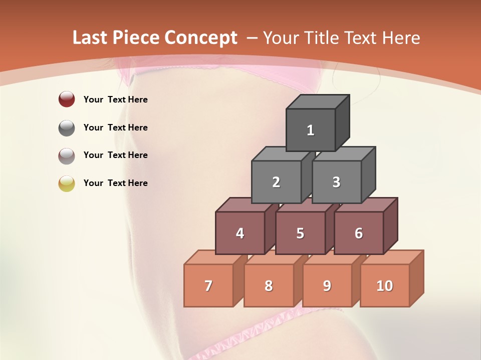 A Beautiful Woman In A Pink Bikini Posing For The Camera PowerPoint Template