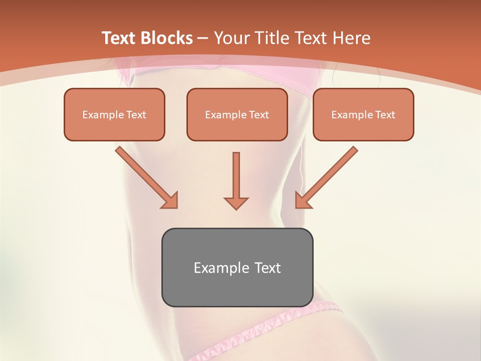 A Beautiful Woman In A Pink Bikini Posing For The Camera PowerPoint Template