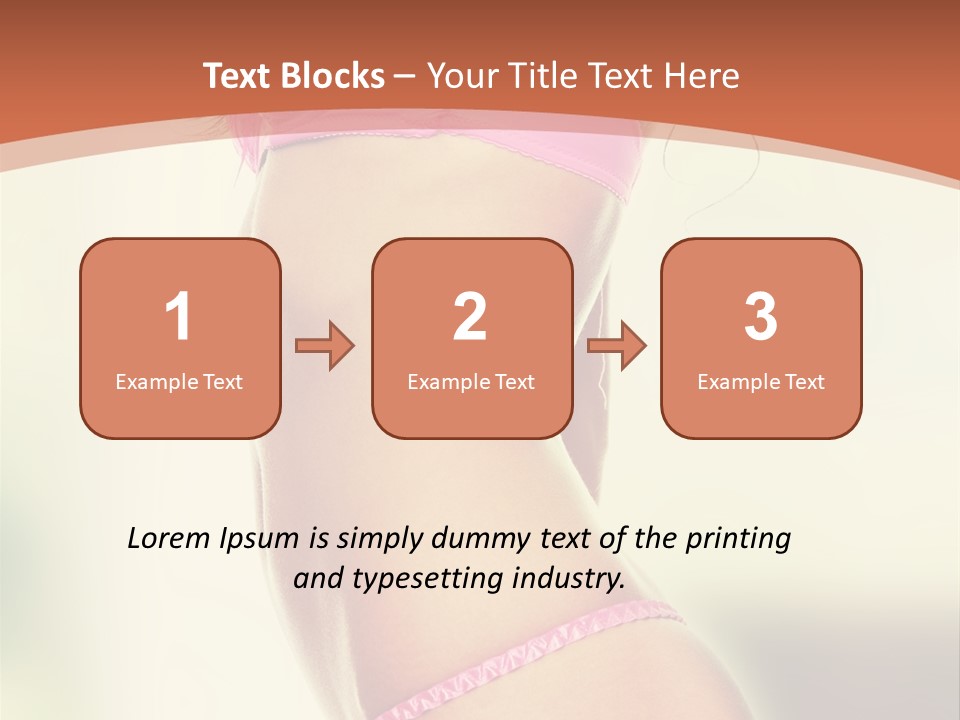 A Beautiful Woman In A Pink Bikini Posing For The Camera PowerPoint Template