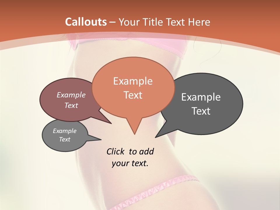 A Beautiful Woman In A Pink Bikini Posing For The Camera PowerPoint Template