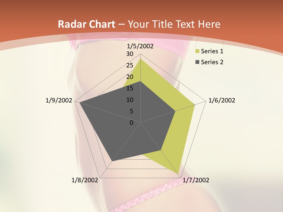 A Beautiful Woman In A Pink Bikini Posing For The Camera PowerPoint Template