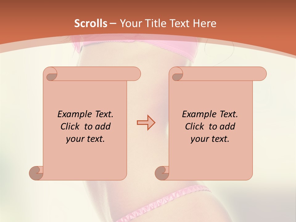 A Beautiful Woman In A Pink Bikini Posing For The Camera PowerPoint Template