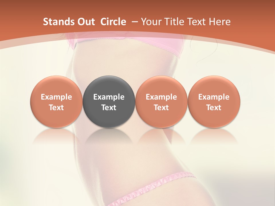 A Beautiful Woman In A Pink Bikini Posing For The Camera PowerPoint Template