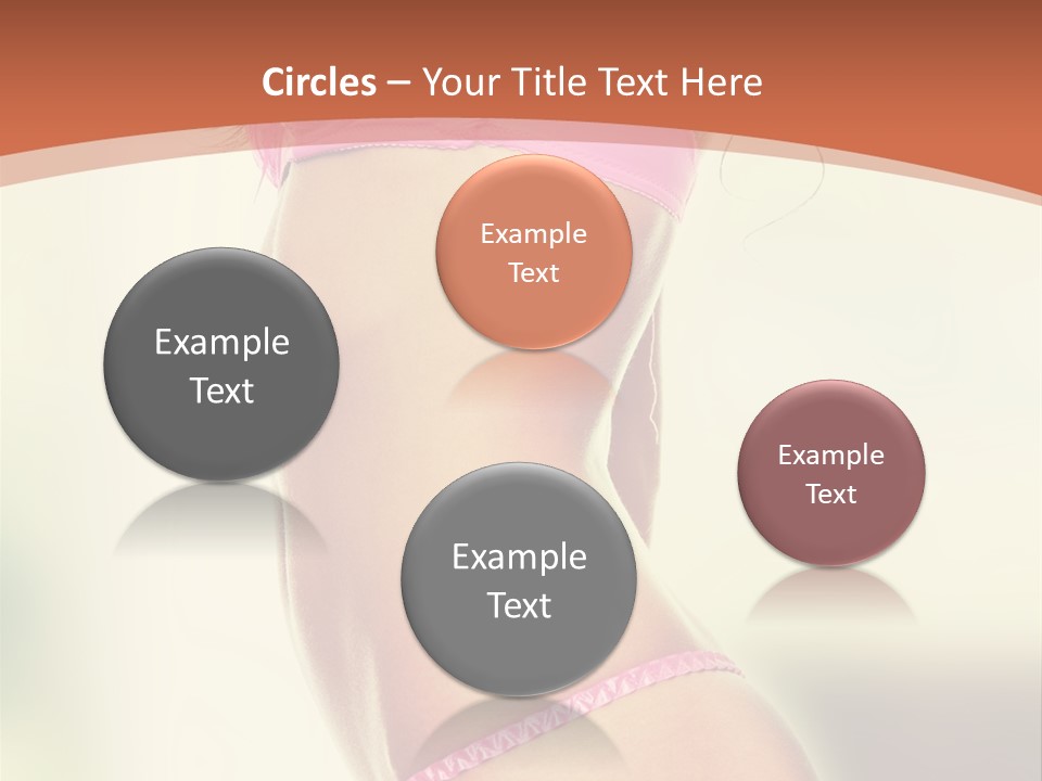 A Beautiful Woman In A Pink Bikini Posing For The Camera PowerPoint Template