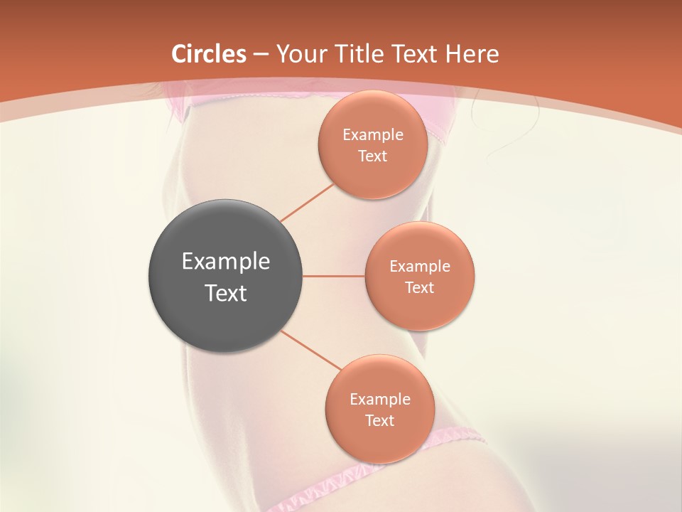 A Beautiful Woman In A Pink Bikini Posing For The Camera PowerPoint Template