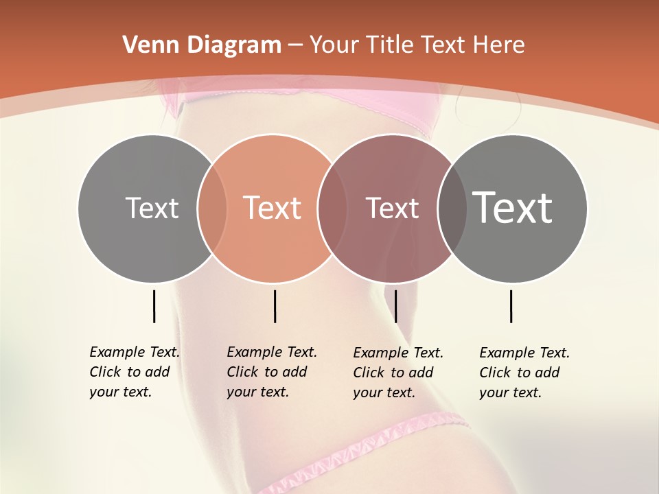 A Beautiful Woman In A Pink Bikini Posing For The Camera PowerPoint Template