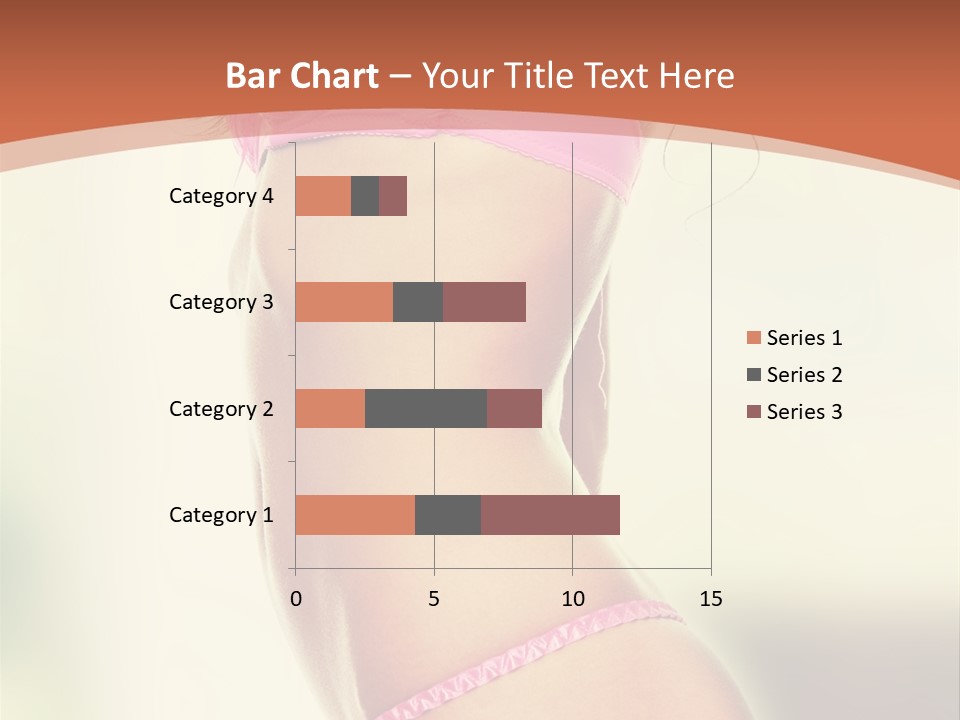 A Beautiful Woman In A Pink Bikini Posing For The Camera PowerPoint Template