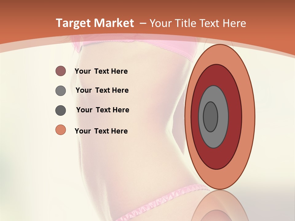 A Beautiful Woman In A Pink Bikini Posing For The Camera PowerPoint Template