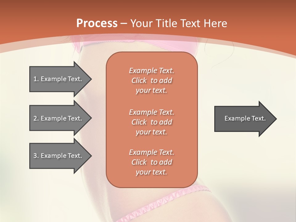 A Beautiful Woman In A Pink Bikini Posing For The Camera PowerPoint Template