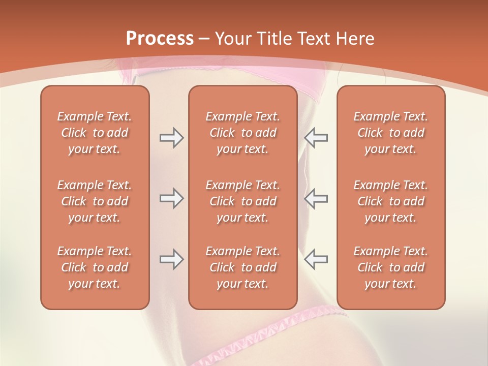 A Beautiful Woman In A Pink Bikini Posing For The Camera PowerPoint Template