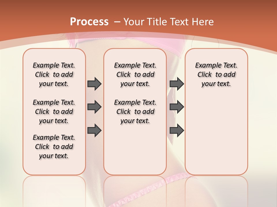 A Beautiful Woman In A Pink Bikini Posing For The Camera PowerPoint Template