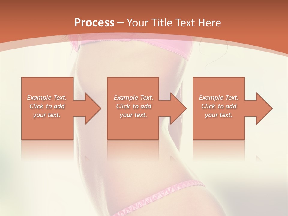 A Beautiful Woman In A Pink Bikini Posing For The Camera PowerPoint Template
