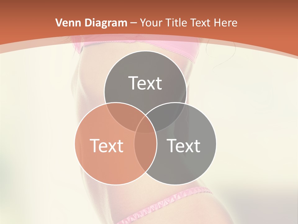 A Beautiful Woman In A Pink Bikini Posing For The Camera PowerPoint Template