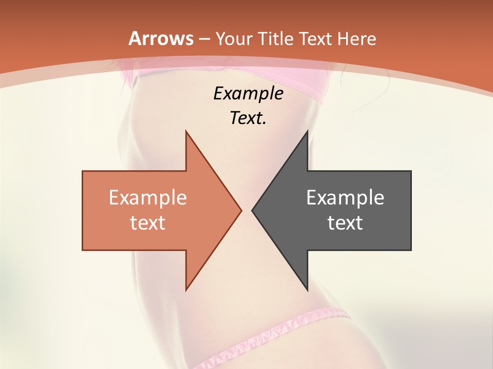 A Beautiful Woman In A Pink Bikini Posing For The Camera PowerPoint Template