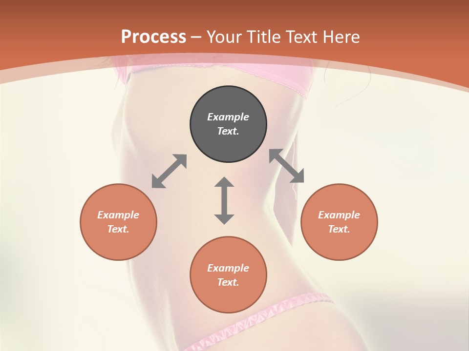 A Beautiful Woman In A Pink Bikini Posing For The Camera PowerPoint Template
