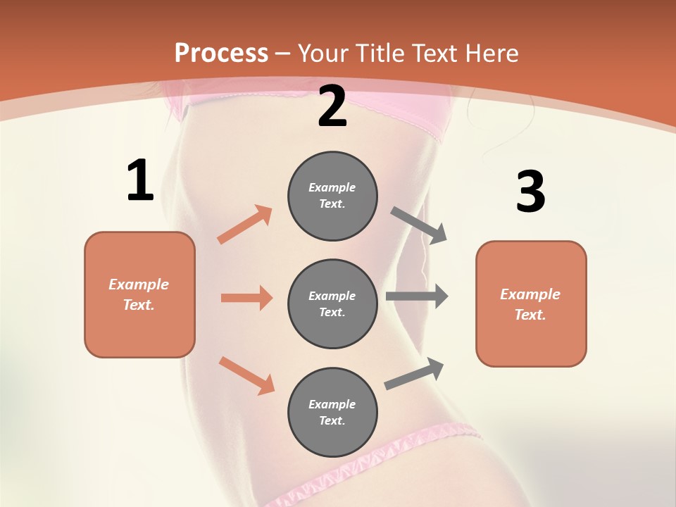 A Beautiful Woman In A Pink Bikini Posing For The Camera PowerPoint Template