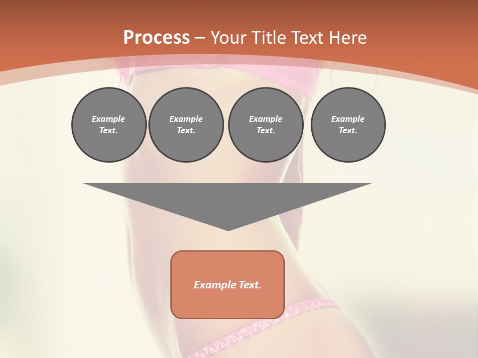 A Beautiful Woman In A Pink Bikini Posing For The Camera PowerPoint Template